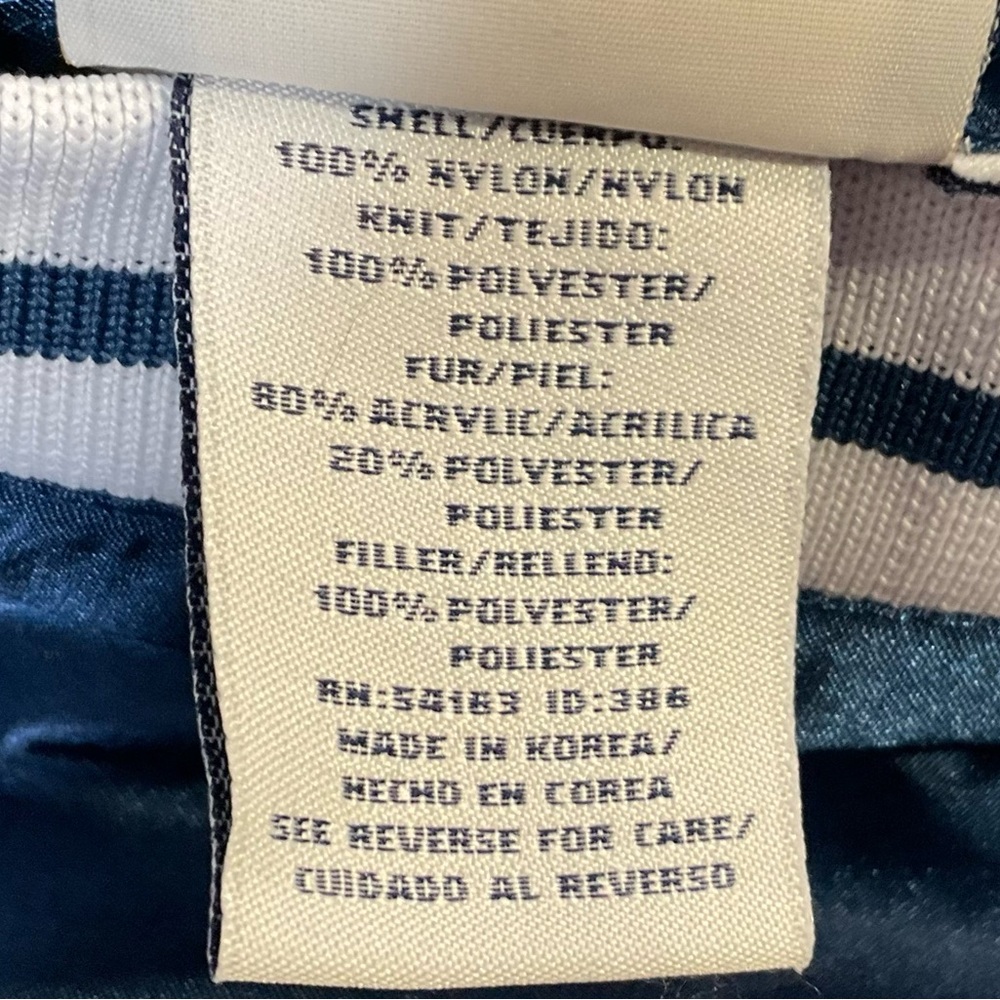 Vtg GIII Carl Banks Yankees Satin Reversible Hooded Bomber Jacket M MLB - Picture 10 of 10